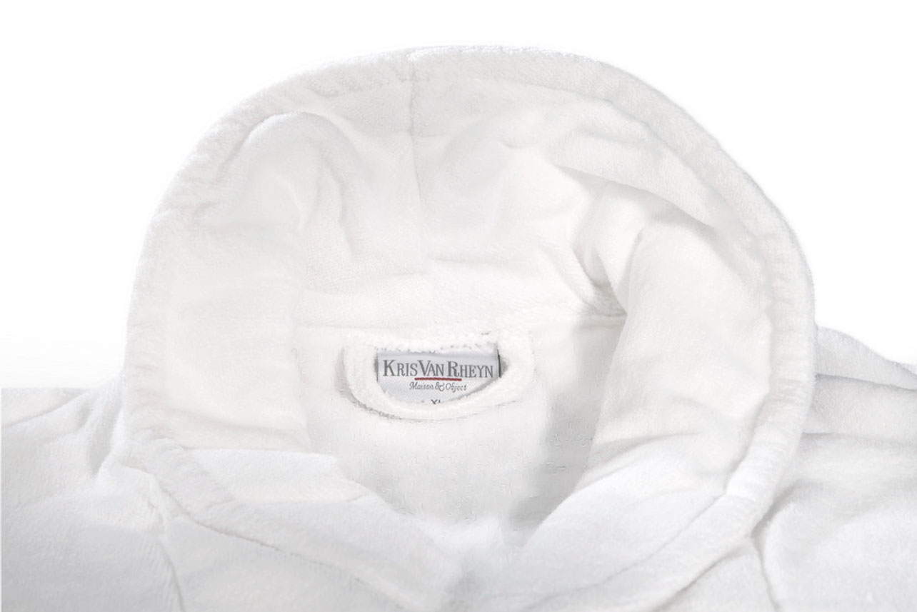 Velours Bademantel mit Schalkragen aus kuscheliger Premium Baumwolle