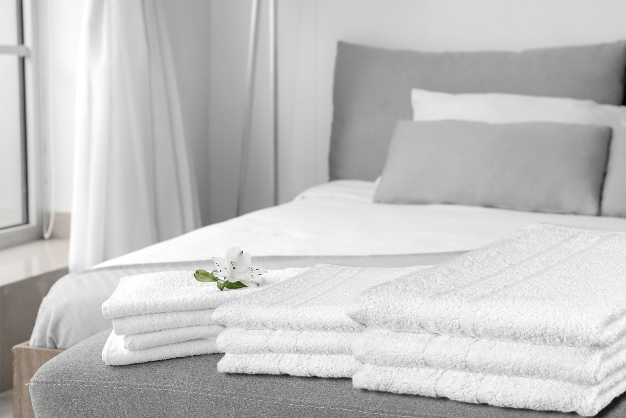 Handtuch, Duschtuch mit Tiefgangstreifen, in  hochwertiger Hotelqualität
