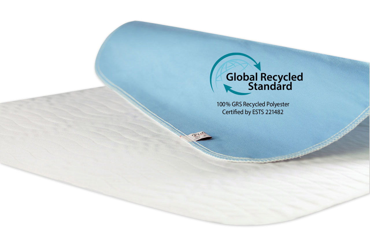 Inkontinenzauflage, Matratzenschutz aus 100 % recyceltem Polyester, wasserdicht & waschbar