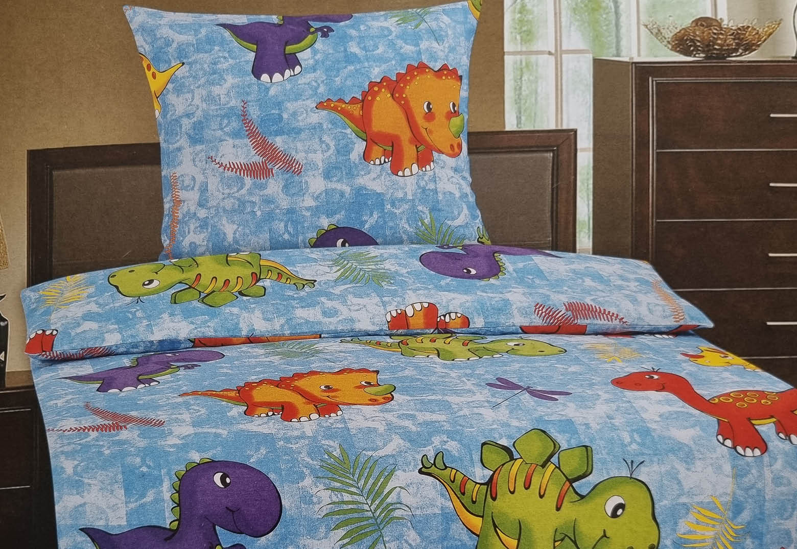 Kinderbettwäsche-Set Dinosaurier